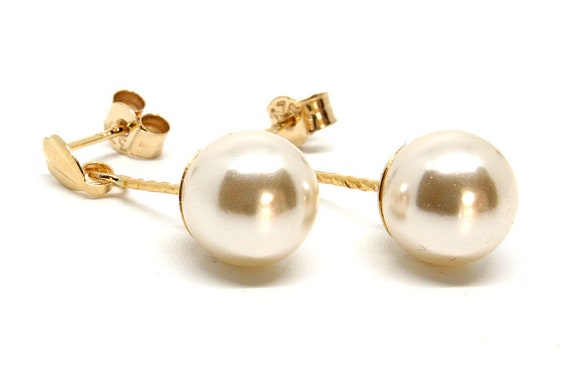 9ct gold deals pearl drop earrings