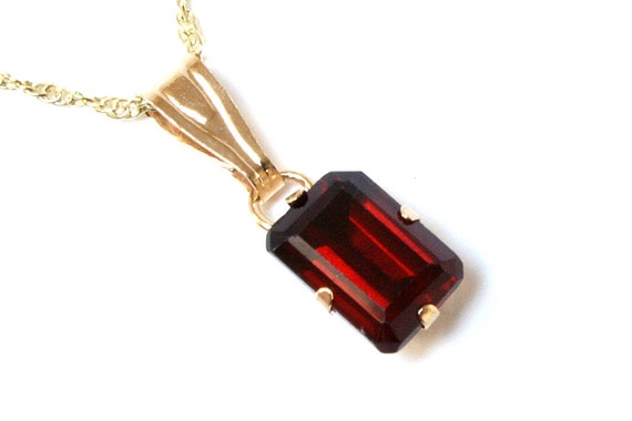 9ct gold garnet necklace sale