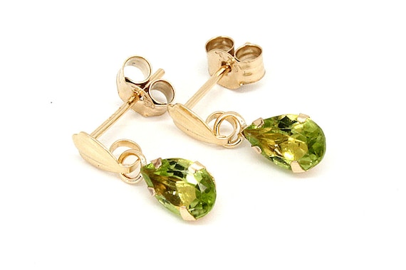 9ct gold deals peridot earrings