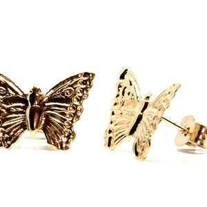 9ct Gold Butterfly Studs Earrings Gift boxed