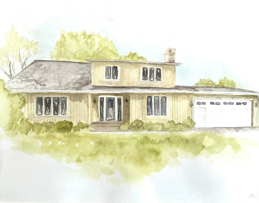 Custom Watercolor House Painting - Etsy
