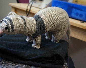 MAYKA THE FERRET. Knitting pattern (not a finished toy)