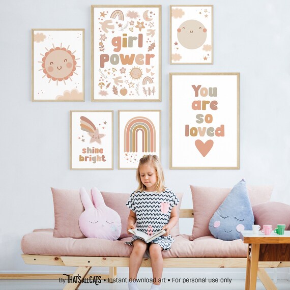 Girl Bedroom Prints, Teenage Girl Room Decor, Nursery Wall Decor Printable,  Quotes Girl Nursery Signs, Girl Wall Art, Girl Prints Download -   Australia