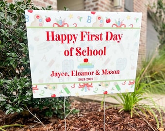 Back to School Sign, First Day of School Sign, Last Day of School Sign, Back to School for Teachers, Personalized Sign for School, Yard Sign