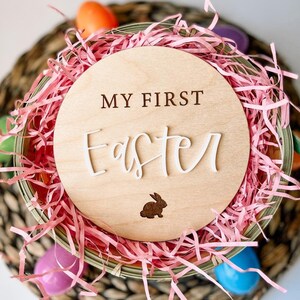 Holiday Milestone Markers, My First Easter, Wooden Milestone Markers, Newborn Photo Prop, Easter Decor