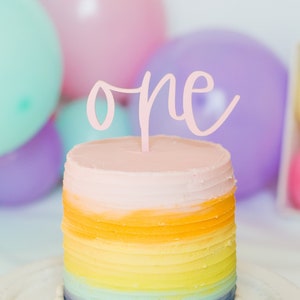 One Cake Topper, First Birthday Cake Topper, ONE Smash Cake Topper, Baby Birthday Cake Topper, Personalized Birthday Cake Topper