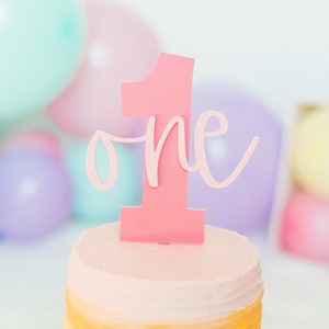 One Cake Topper, First Birthday Cake Topper, ONE Smash Cake Topper, Baby Birthday Cake Topper, Personalized Birthday Cake Topper