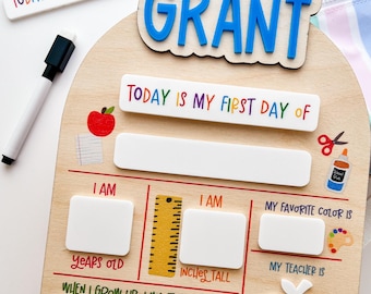 Back to School Arched Board, First Day of School Sign, Last Day of School Sign, Back to School for Teachers, Personalized Sign for School
