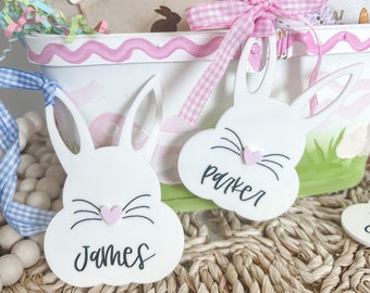 Easter Basket Tags, Tags, Personalized Name Tags, Wooden Tags, Easter Decor, Gift Tags, Easter Bunny