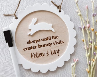 Easter Countdown Bunny Sign, Easter Bunny Sign, Easter Decor, Easter Bunny Countdown