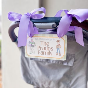 Personalized Stroller Tag, Mouse Ear Name Sign, Theme Park Stroller Tag, Custom Acrylic Tag, Stroller Marker, Vacation Must-Have