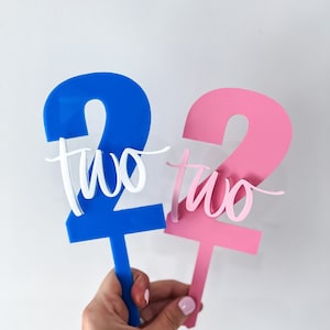 Two Cake Topper, Second Birthday Cake Topper, Smash Cake Topper, Baby Birthday Cake Topper, Personalized Birthday Cake Topper