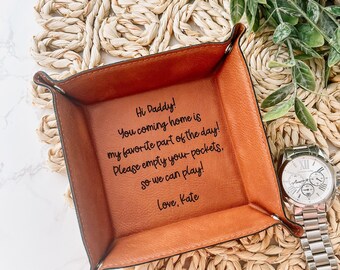 Empty Your Pockets Daddy, Catch All Tray, Tray for Dad, Gifts For Dad, Fathers Day Gift, Gift From Him, Dad Birthday Gift, Dad Gifts