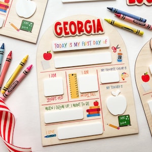 Back to School Arched Board, First Day of School Sign, Last Day of School Sign, Back to School for Teachers, Personalized Sign for School