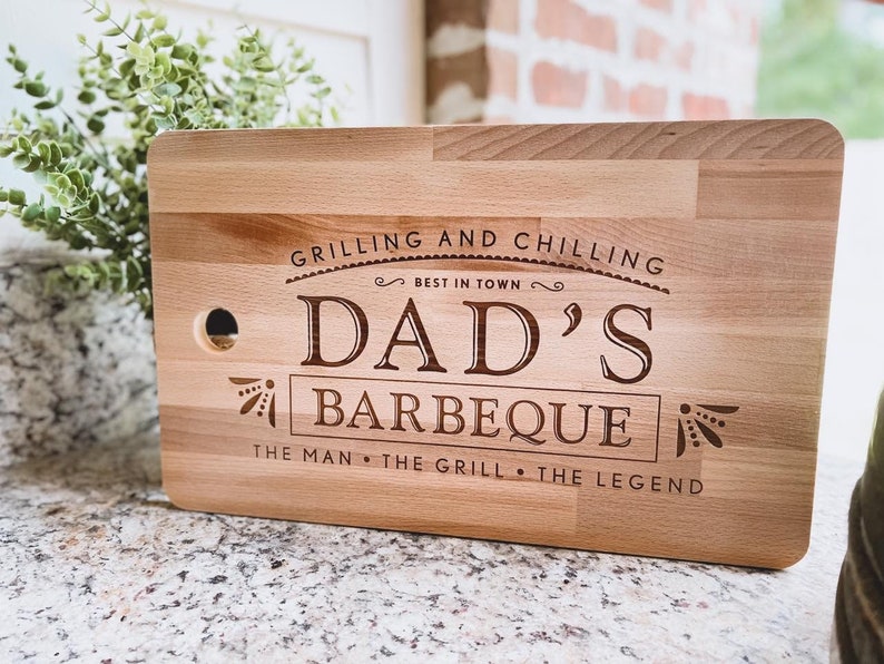 Father's Day Cutting Board Gift Custom Engraved Walnut - Etsy