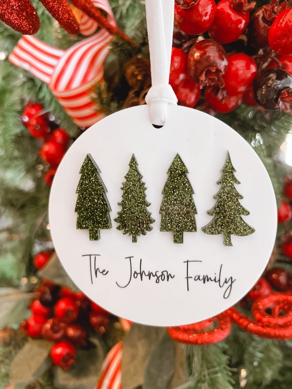 Custom Christmas Ornament, Last Name Christmas Ornament, Personalized Ornament, Personalized Gift Tag