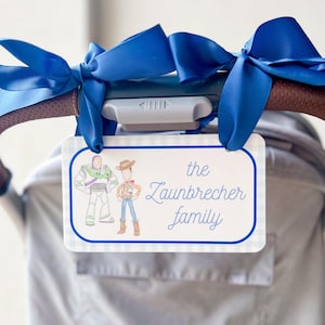 Personalized Stroller Tag, Mouse Ear Name Sign, Theme Park Stroller Tag, Custom Acrylic Tag, Stroller Marker, Vacation Must-Have