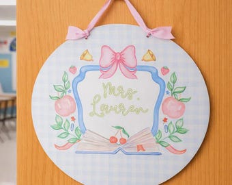 Once Upon a Classroom Door Hanger, Teacher Appreciation Gift,End of School Year Teacher Gift, Personalized Teacher Gift, Custom Teacher Gift