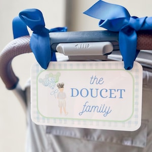 Personalized Stroller Tag, Mouse Ear Name Sign, Theme Park Stroller Tag, Custom Acrylic Tag, Stroller Marker, Vacation Must-Have