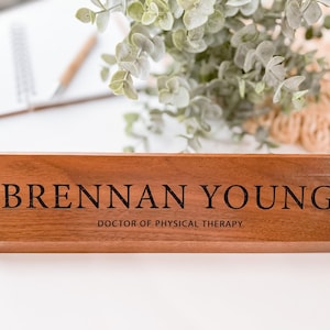 Desk Name Plate, Custom Name Sign, Personalized Wood Desk Name, Customized Walnut Desk Name, Executive Personalized Desk Name Plate Wooden
