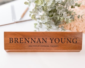Desk Name Plate, Custom Name Sign, Personalized Wood Desk Name, Customized Walnut Desk Name, Executive Personalized Desk Name Plate Wooden