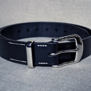Bridle Leather Belt 'Megingjörd' - Black English Bridle
