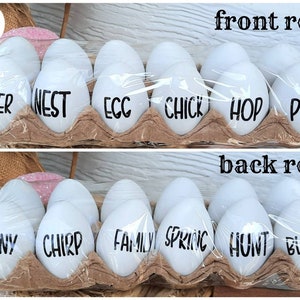 Rea Dunn Inspired Egg Decor Personalized Easter Eggs Easter Gifts Neutral Easter Decor image 6