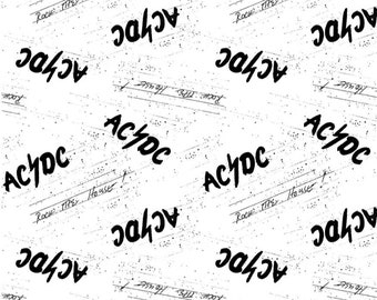 AC/DC Fabric - Rock Band Fabric