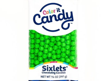 Color it Candy Sixlets - Colored Chocolate Candies - Party Decor - Party Favors
