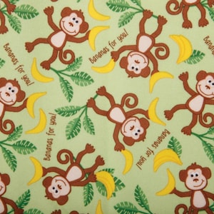 Monkey PUL Fabric - Babyville Fabric - Waterproof Fabric - Cloth Diaper Fabric - Bird PUL Fabric - Wet Bag Fabric
