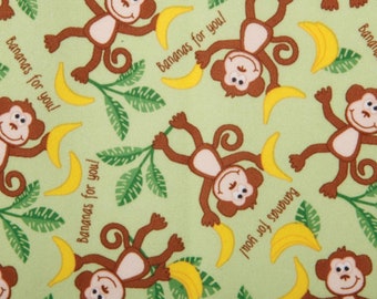 Monkey PUL Fabric - Babyville Fabric - Waterproof Fabric - Cloth Diaper Fabric - Bird PUL Fabric - Wet Bag Fabric