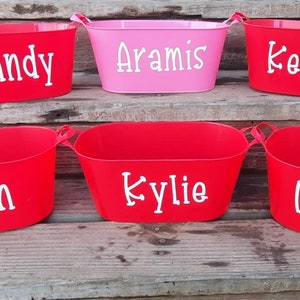 Personalized Valentines Day Buckets Valentines Day Basket Gift Baskets image 2