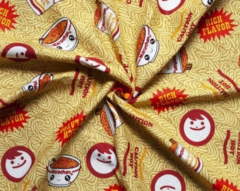 Maruchan Fabric -  90s kids Fabric - Throwback Fabric - Retro Fabric - Ramen Fabric - College Fabric