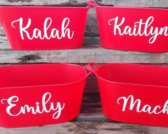 Personalized Valentines Day Buckets - Valentines Day Basket - Gift Baskets