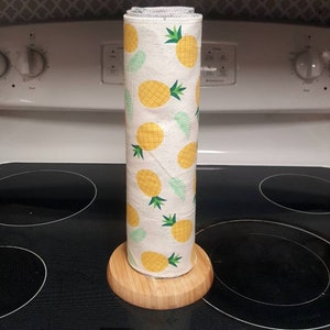 Mother&#39;s Day Gifts - Unpaper Towels - Flannel Reusable Towels - 1 Ply - ECO Friendly - Cotton Paper Towels - Pineapple Flannel