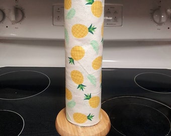 Mother's Day Gifts - Unpaper Towels - Flannel Reusable Towels - 1 Ply - ECO Friendly - Cotton Paper Towels - Pineapple Flannel