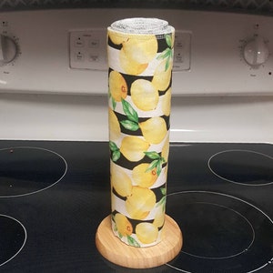 Mother&#39;s Day Gifts - Unpaper Towels - Flannel Reusable Towels - 1 Ply - ECO Friendly - Cotton Paper Towels - Lemon Flannel - Lemons