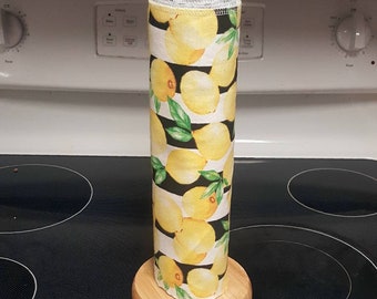 Mother's Day Gifts - Unpaper Towels - Flannel Reusable Towels - 1 Ply - ECO Friendly - Cotton Paper Towels - Lemon Flannel - Lemons
