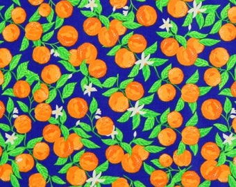 Orange Blossom Flannel - Summer Flannel Fabric - Oranges Fabric