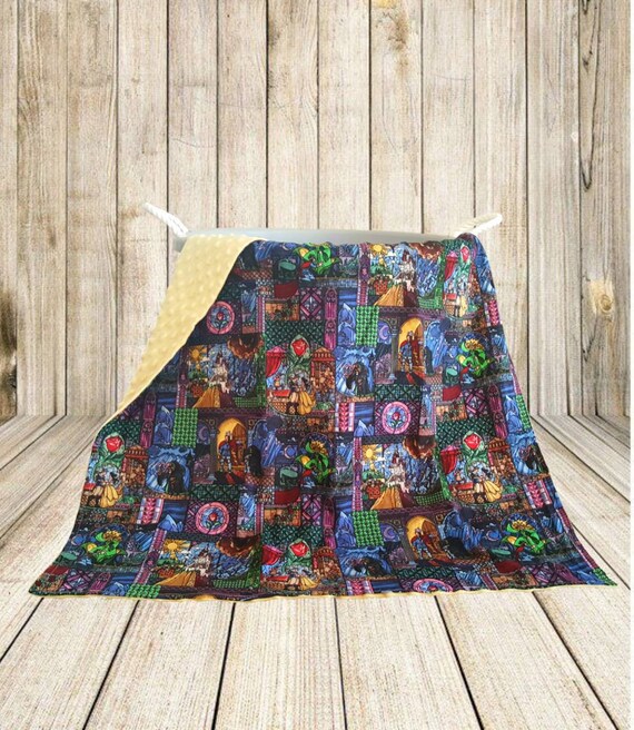 beauty and the beast baby blanket