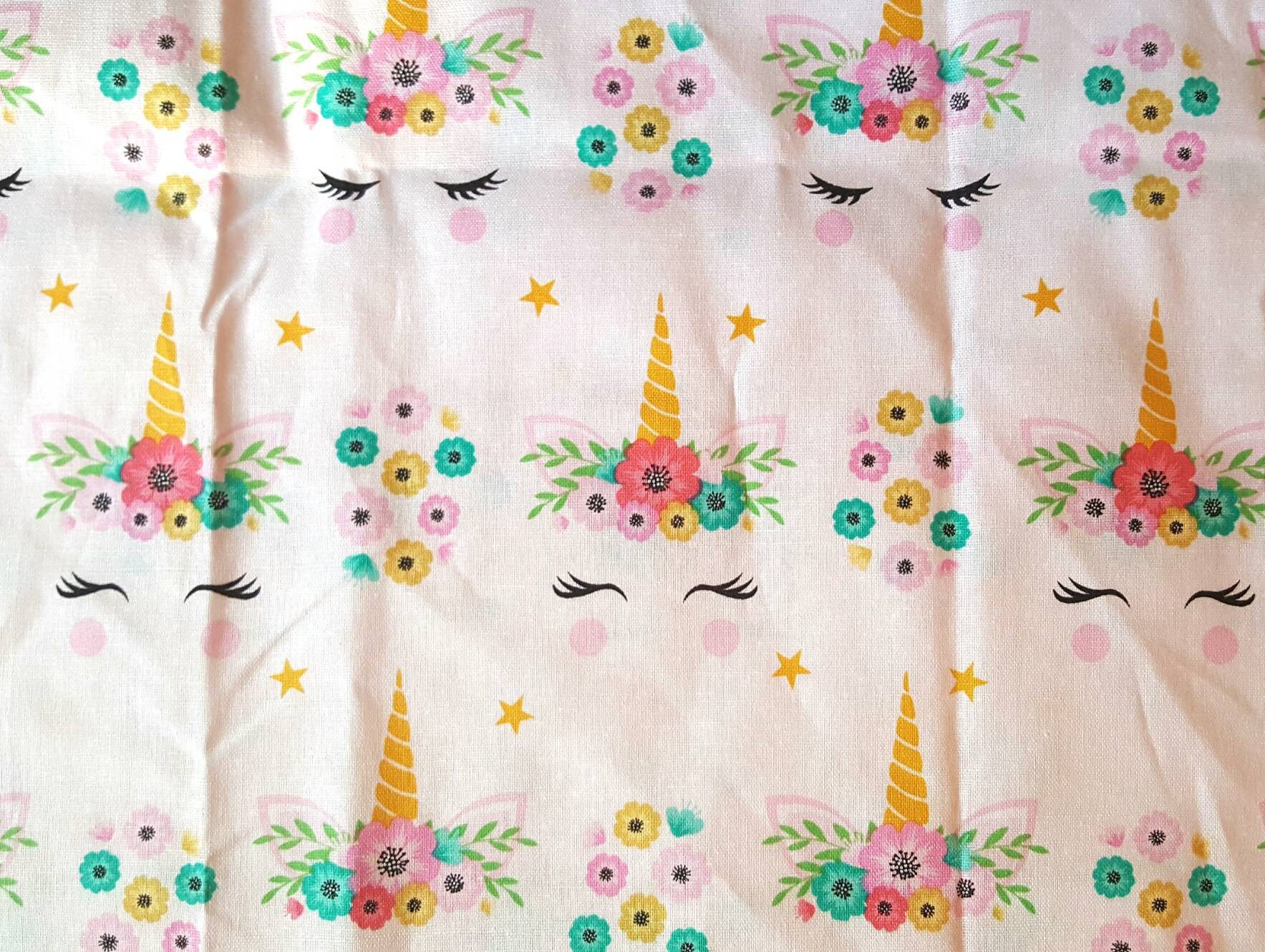 Download Floral Unicorn Fabric - Unicorn Fabric - Pink Unicorn ...