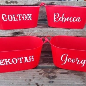 Personalized Valentines Day Buckets Valentines Day Basket Gift Baskets image 3