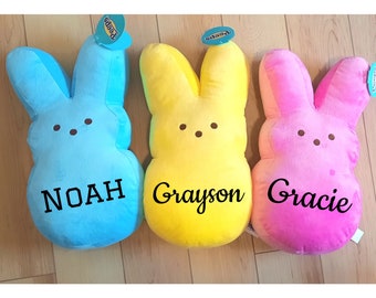 Large Peeps Bunny - Personalized Peeps Bunnies - Easter Basket  - Minky Peeps Bunny - XL Peeps Bunny - Personalized Easter Gifts