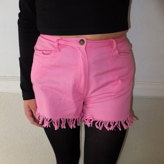 pink tassel shorts