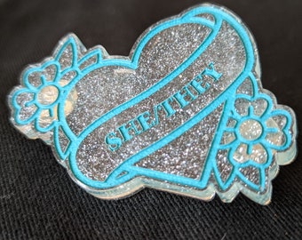 Clear She/They Pin