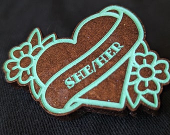 Bronze She/Her Pin