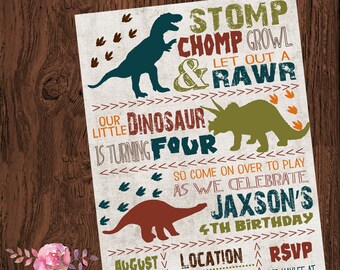 Dinosaur Birthday Invitation