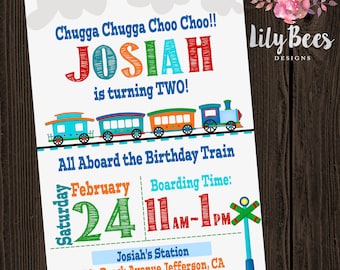 Train Birthday Invitation