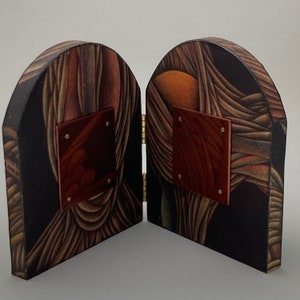 Contemporary Retablo Style Hinged Diptych