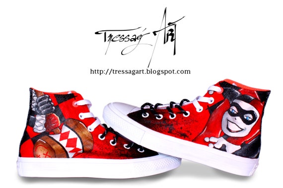 harley quinn custom converse